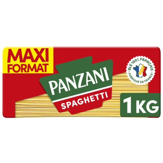 Pâtes spaghetti PANZANI — le paquet de 1kg — Lot de 3