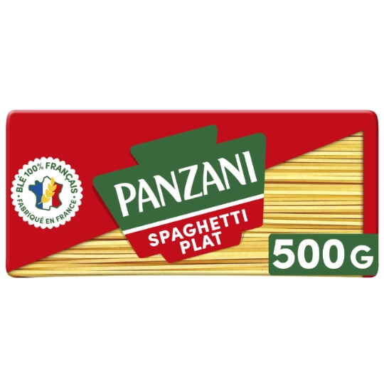 Pâtes spaghetti plat PANZANI — le paquet de 500g — Lot de 3