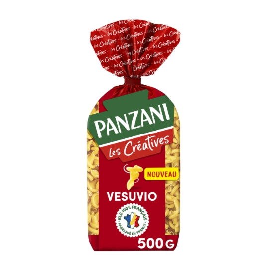 Pâtes Vesuvio Les Créatives PANZANI — le paquet de 500g — Lot de 3