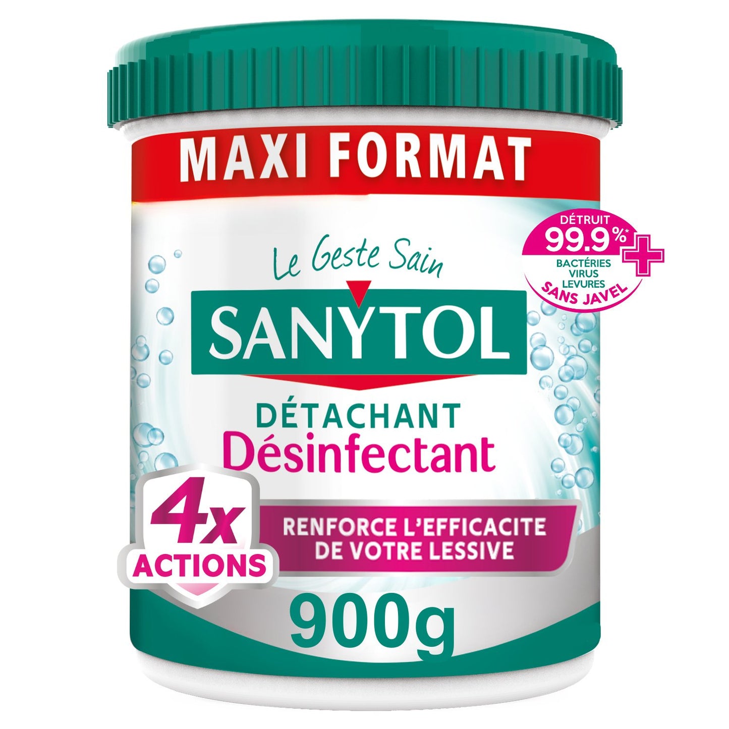 Poudre Détachante Désinfectante 4 ACTIONS SANYTOL