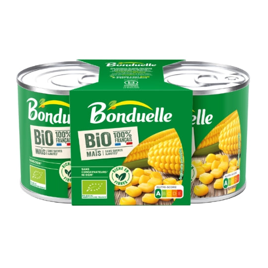 Mais Bio BONDUELLE — les 2 boites de 140g — Lot de 3