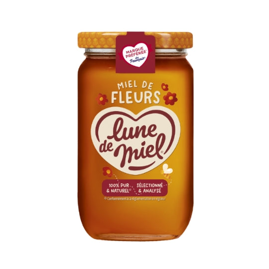 Miel De Fleurs Liquide LUNE DE MIEL — le pot de 375 g — Lot de 3