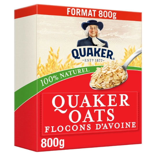 Flocons d'Avoine QUAKER — la boîte de 800g — Lot de 3