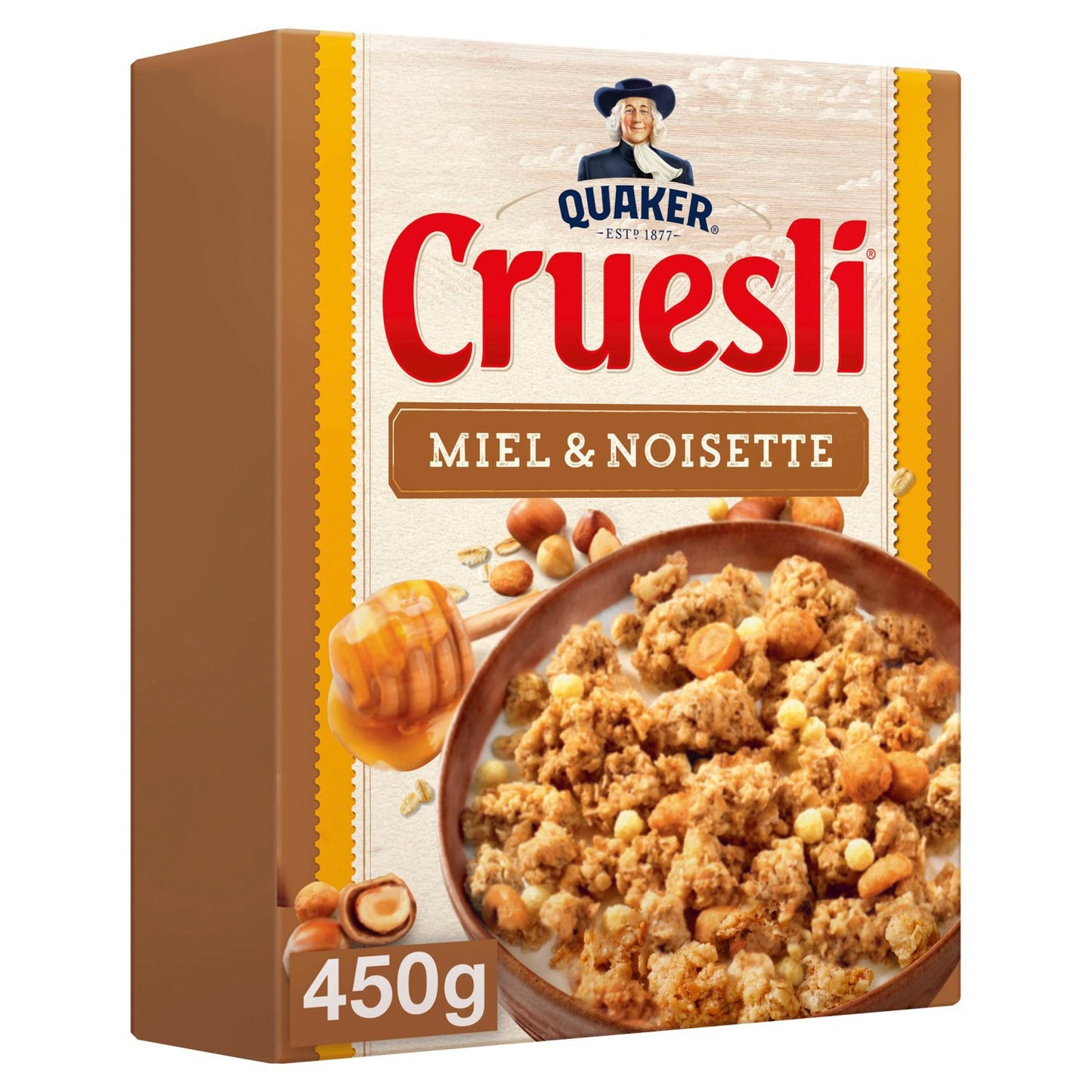 Quaker - Cruesli Miel et noisette 450g - à l'unité ou en lot - Blaiche