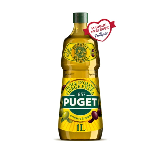 Huile d'Olive Vierge Extra PUGET — la bouteille de 1L — Lot de 3