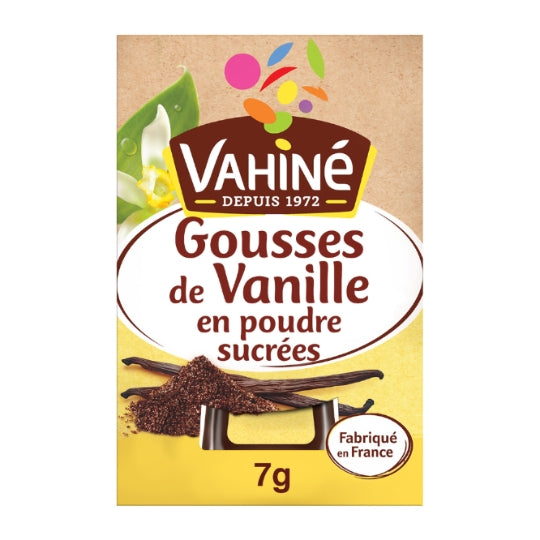 Gousse de Vanille en Poudre VAHINE — le flacon de 7 g — Lot de 3