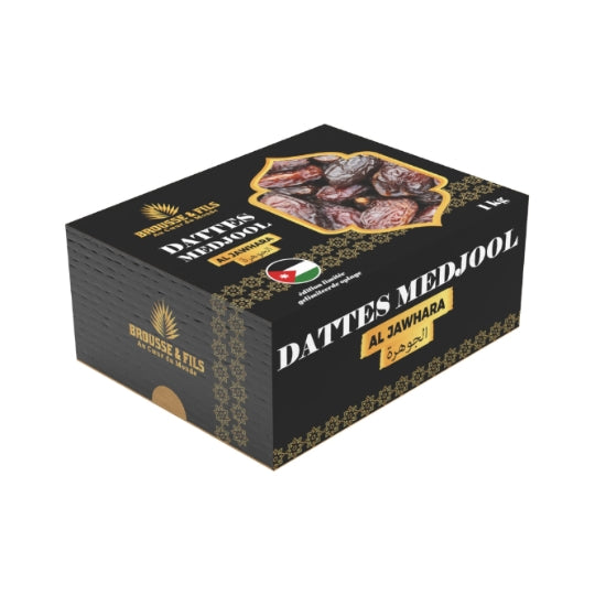 Dattes Medjool Jordanie BROUSSE & FILS — la boite de 1kg — Lot de 3