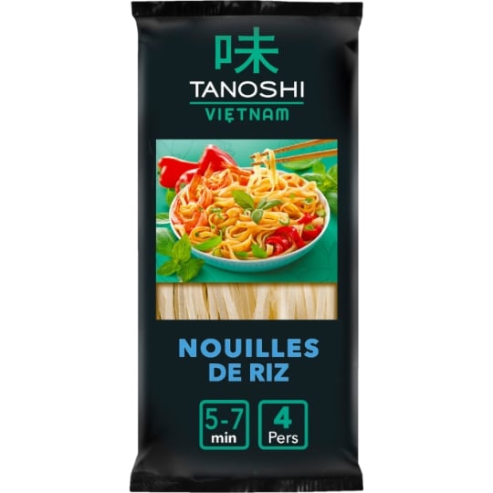 Nouilles de Riz TANOSHI — Le paquet de 400g — Lot de 3