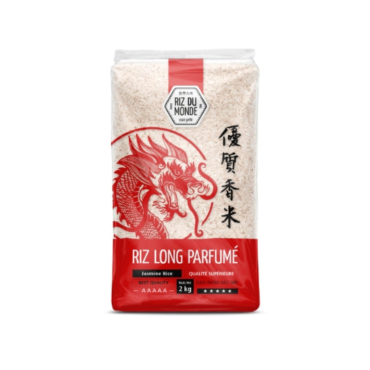 Riz Long Parfumé RIZ DU MONDE — le sac de 2 kg — Lot de 3