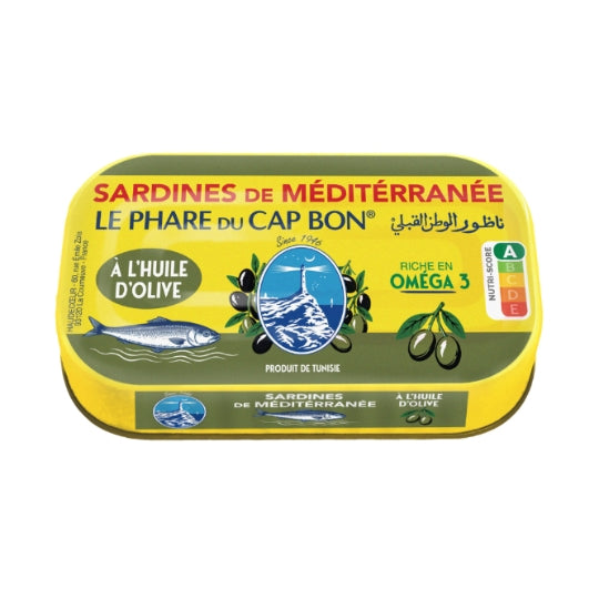 Sardine Huile d'olive LE PHARE DU CAP BON — la boîte de 110g — Lot de 3