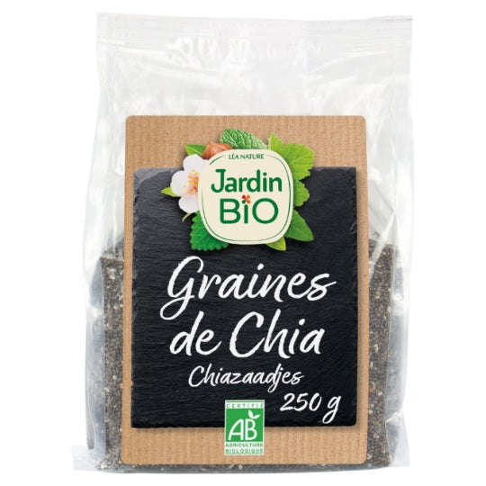 Graines de Chia Bio JARDIN BIO ETIC — le sachet de 250g — Lot de 3