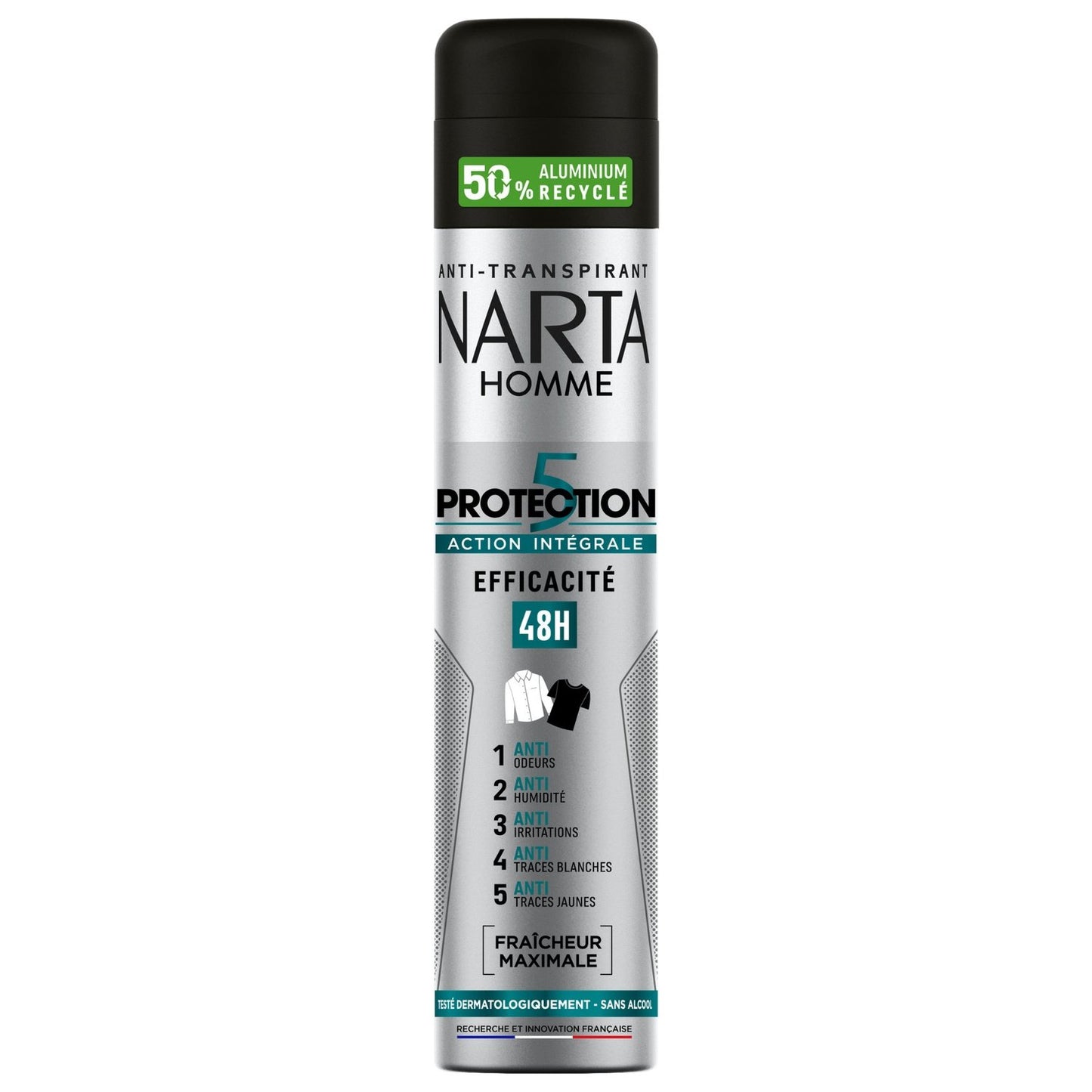 Déodorant spray homme Anti-transpirant 5 Actions Intégrale NARTA HOMME - Blaiche