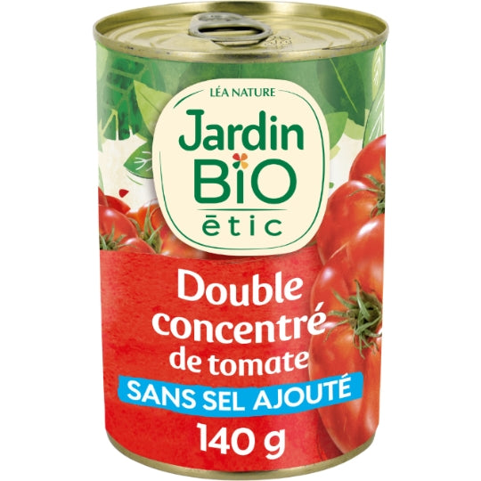 Double concentré de tomate Bio JARDIN BIO ETIC — le pot de 140g — Lot de 3