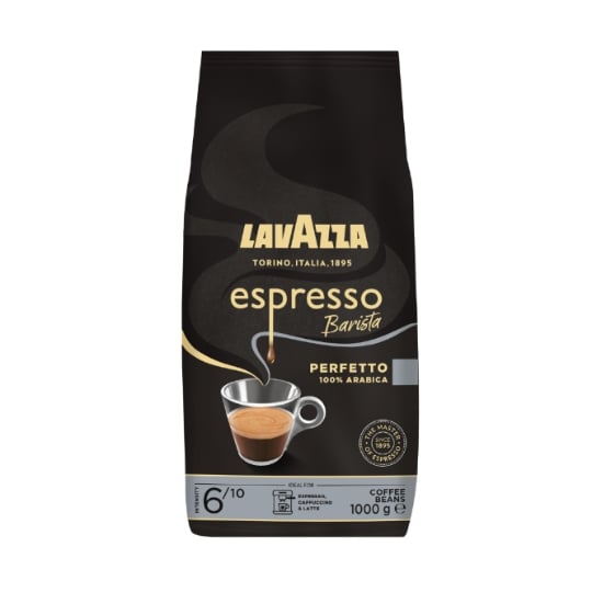 Café en Grains Barista 100% Arabica Intensité 6 LAVAZZA — le paquet de 1kg — Lot de 3