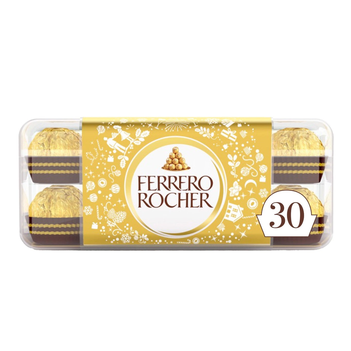 Bouchées de Chocolat Lait Noisettes et Gaufrette FERRERO ROCHER - 30 pièces - 375g - Blaiche
