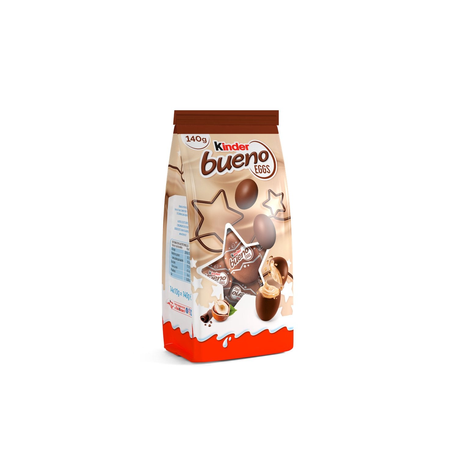 Assortiment de Chocolats Lait Fourrés Lait et Noisettes KINDER BUENO EGGS - Blaiche