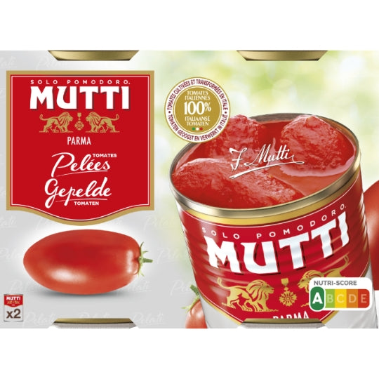 Tomates pelées MUTTI — les 2 boites de 400g — Lot de 3