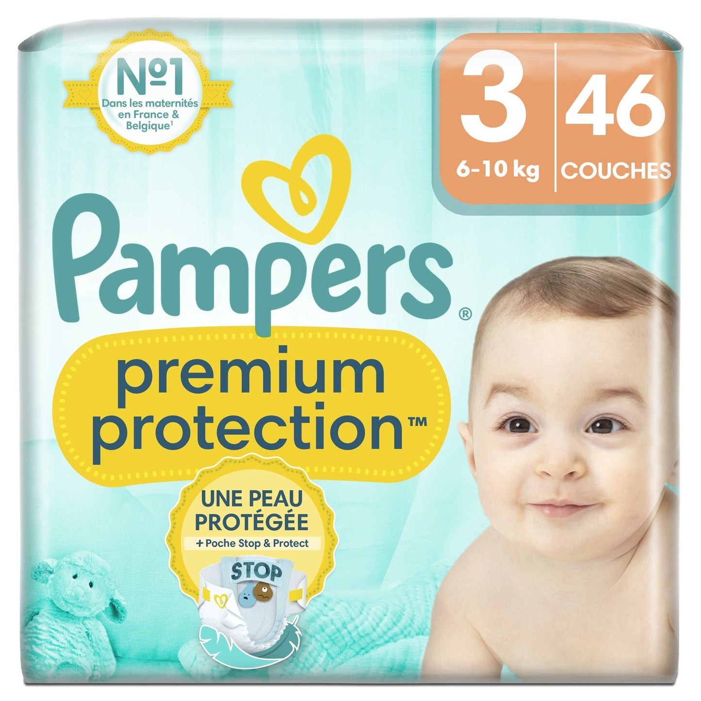 Couches Bébé Taille 3 6-10kg Premium Protection PAMPERS