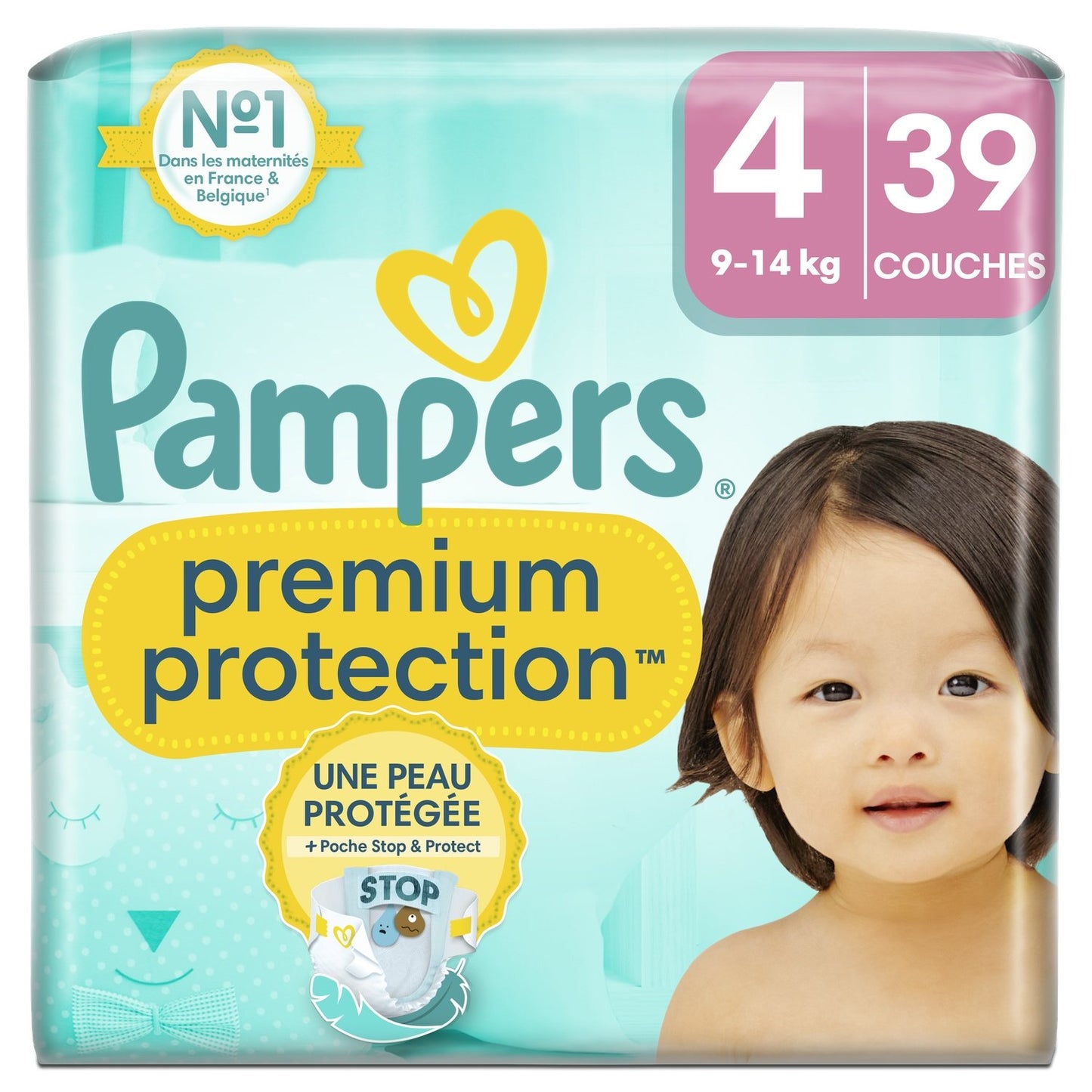 Couches Bébé Taille 4 9-14kg Premium Protection PAMPERS