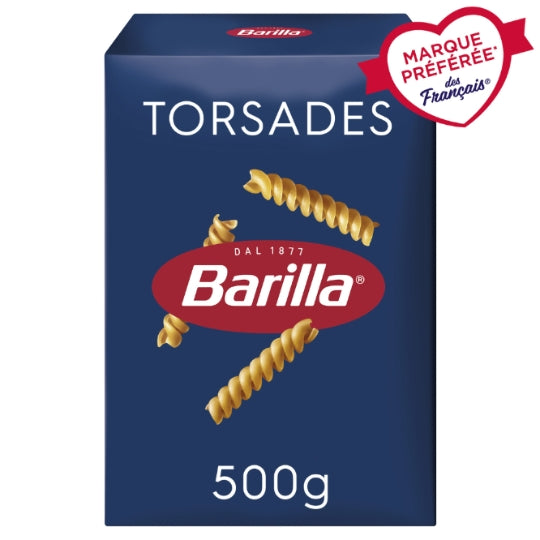 Pâtes torsades BARILLA — la boîte de 500g — Lot de 3