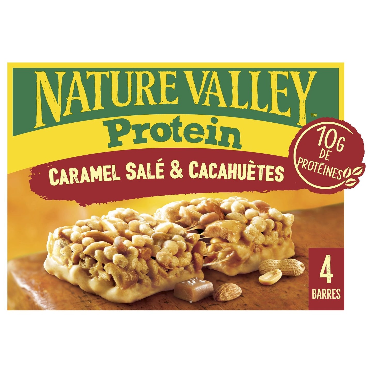 Barres Céréales Protein Caramel Salé et Cacahuètes NATURE VALLEY