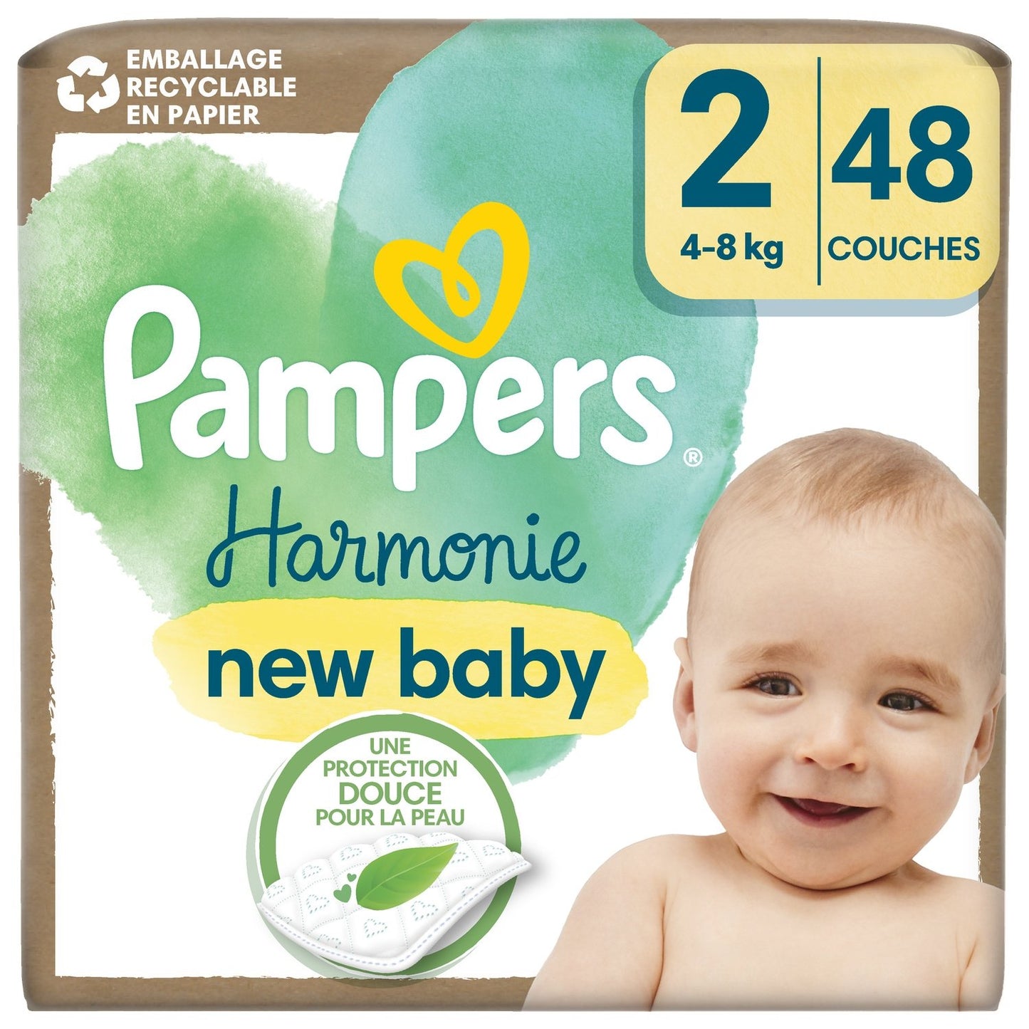Couches Bébé Taille 2 4-8kg New Baby Harmonie PAMPERS