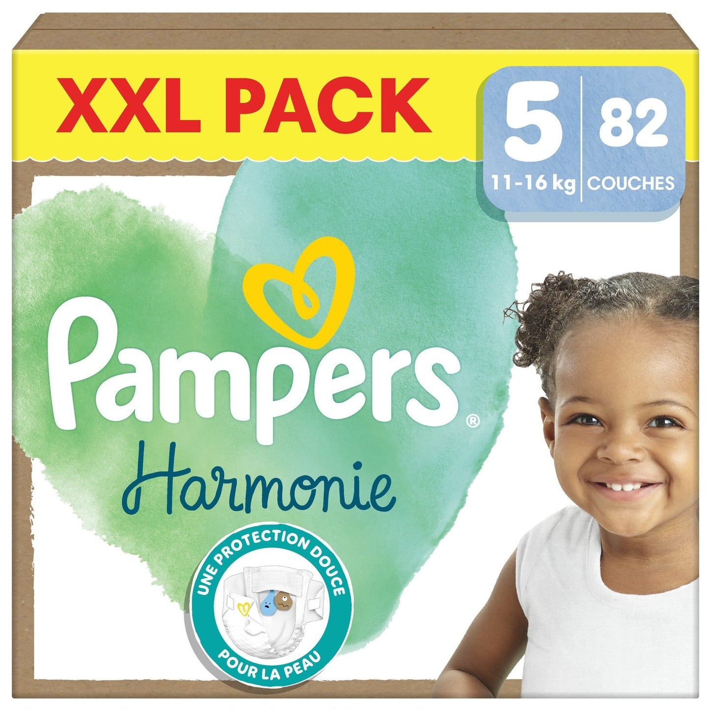Couches Taille 5 11-16kg XXL Pack Harmonie PAMPERS