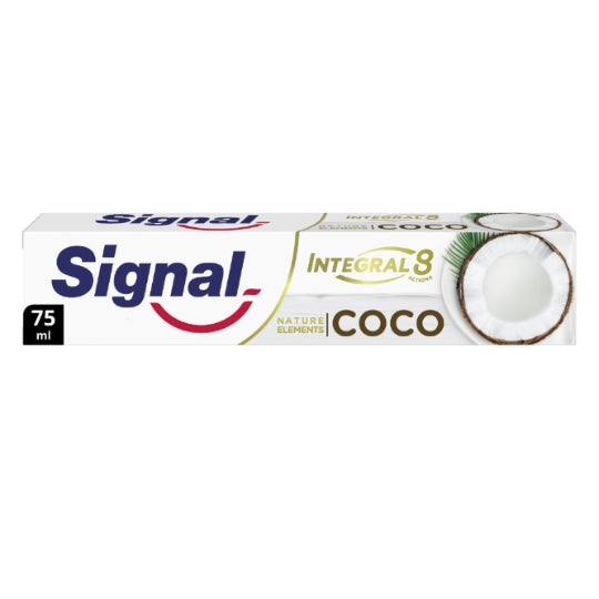 Dentifrice Integral 8 Nature Elements Coco SIGNAL — le tube de 75mL — Lot de 3