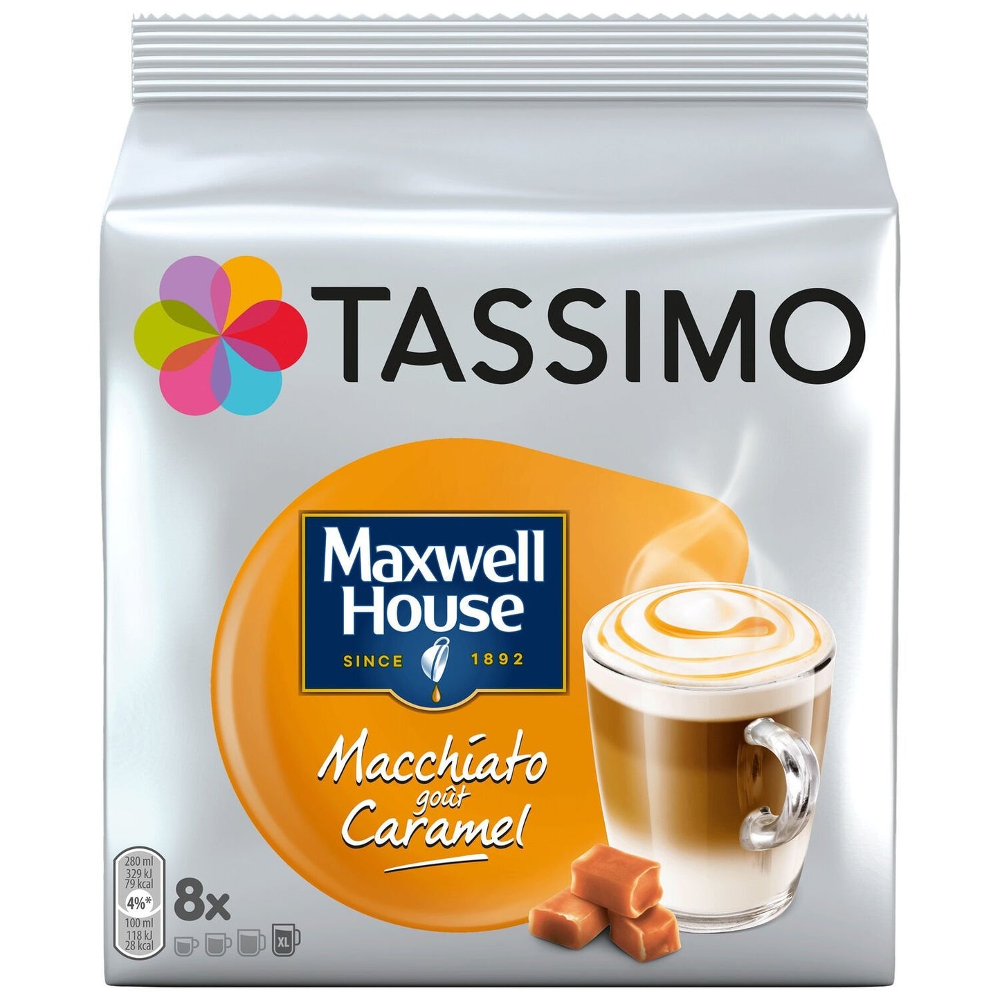 Café au Lait Dosettes Caramel Maxwell House Compatible Tassimo TASSIMO