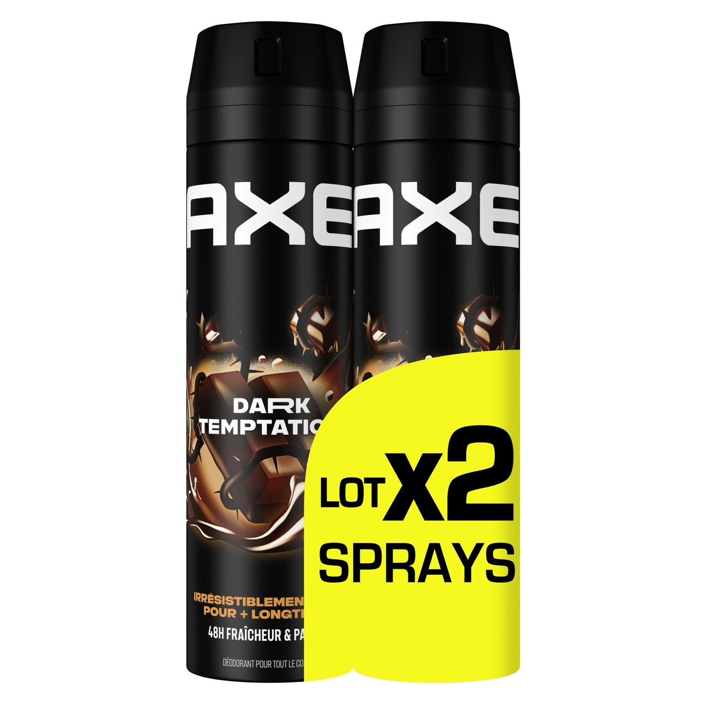 Déodorant spray Homme Dark Temptation 48h Fraîcheur & Parfum AXE
