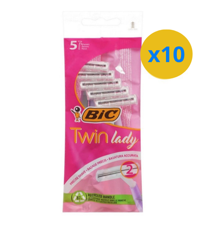 6 х BIC RASOIR TWIN LADY 2 LAMES SENSITIVE 5PCS