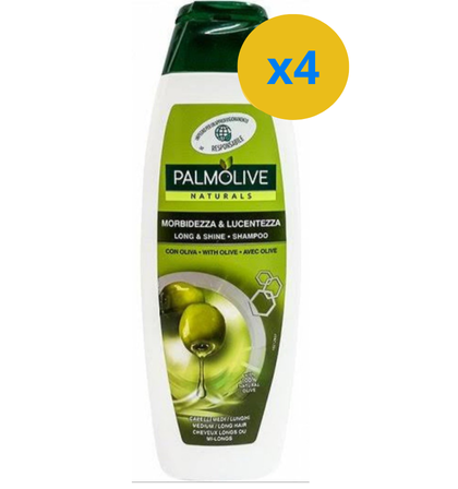 4 X SHAMPOOING PALMOLIVE DOUX ET BRILLANT OLIVE 350ML