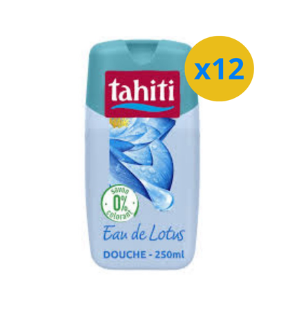 4 x TAHITI GEL DOUCHE PARFUM EAU DE LOTUS 250ML