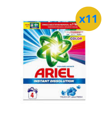 ARIEL POUDRE COULEUR 4 LAVAGES AVEC TOUCHE DE LENOR FRAIS 300G