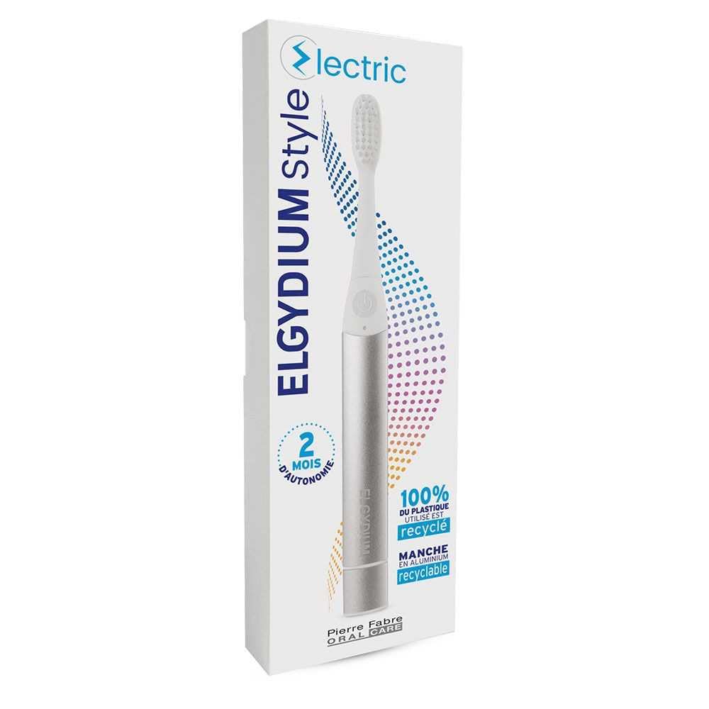 Elgydium Style Electric Brosse à Dents Électrique - Argent