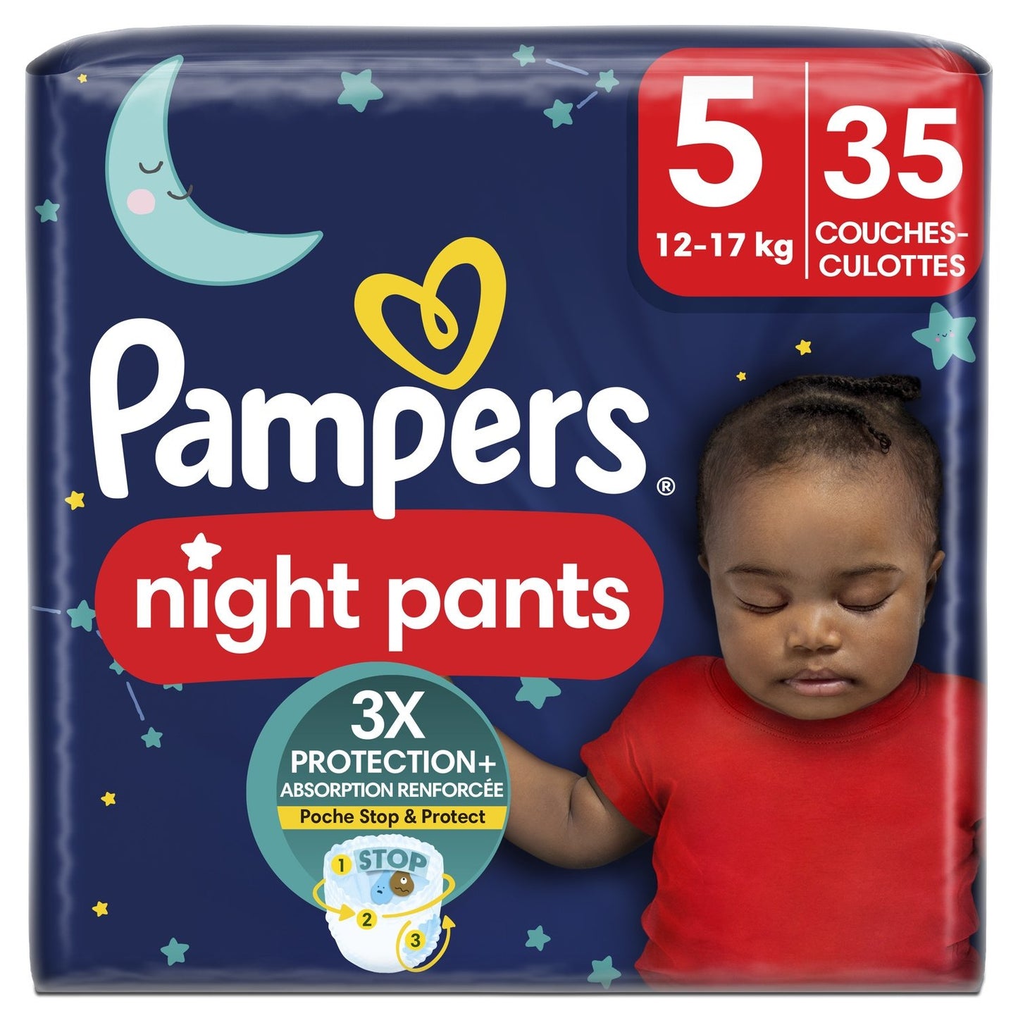 Couches-Culottes Taille 5 12-17kg Pour La Nuit Baby-Dry Night Pants PAMPERS - Blaiche