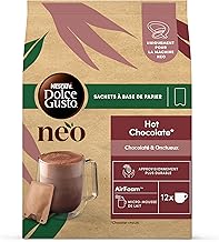 NEO Hot Chocolate par NESCAFÉ® Dolce Gusto® - 60 Sachets de chocolat (5 boîtes de 12 sachets) - Compatibles uniquement avec les machines à café NESCAFÉ Dolce Gusto NEO - Blaiche