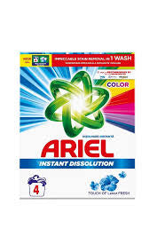 ARIEL POUDRE COULEUR 4 LAVAGES AVEC TOUCHE DE LENOR FRAIS 300G