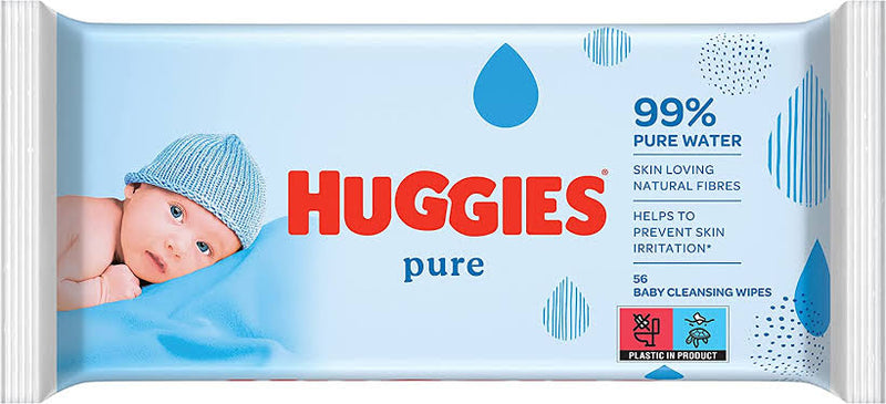 LINGETTE HUGGIES PURE (56 LINGETTES) х 3