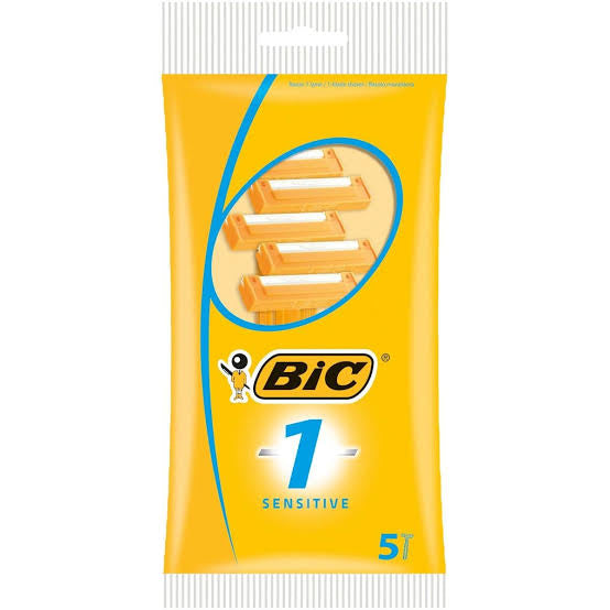 BIC RASOIR JETABLE 1 LAME SENSITIVE - 5 PCS