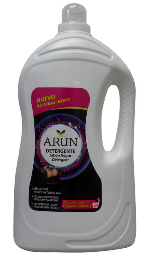 ARUN LESSIVE LIQUIDE 60 DOSES 4.020L SAVON NOIR