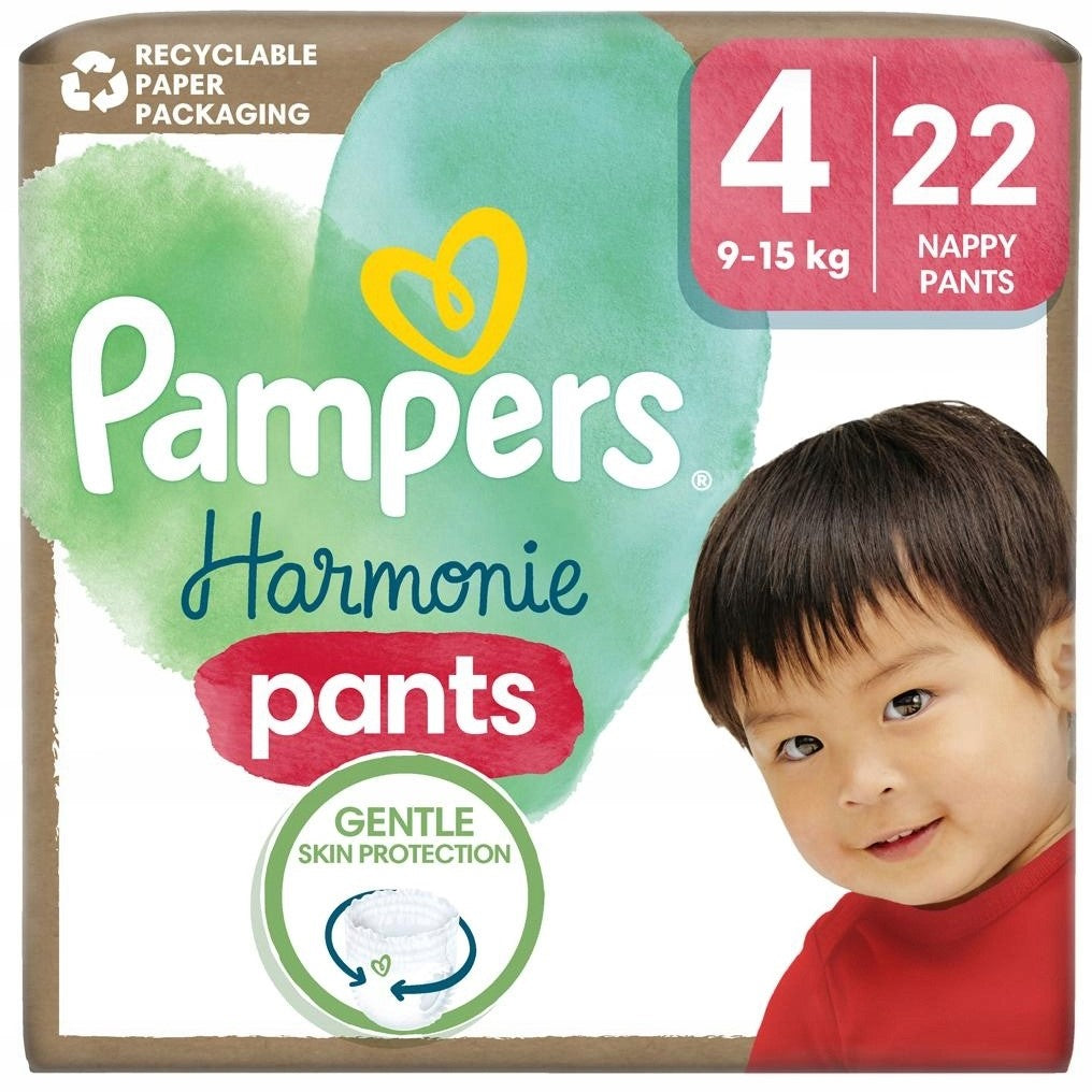PAMPERS COUCHES BÉBÉ HARMONIE PANTS -TAILLE 4 - 32 COUCHES ( 9-15KG )