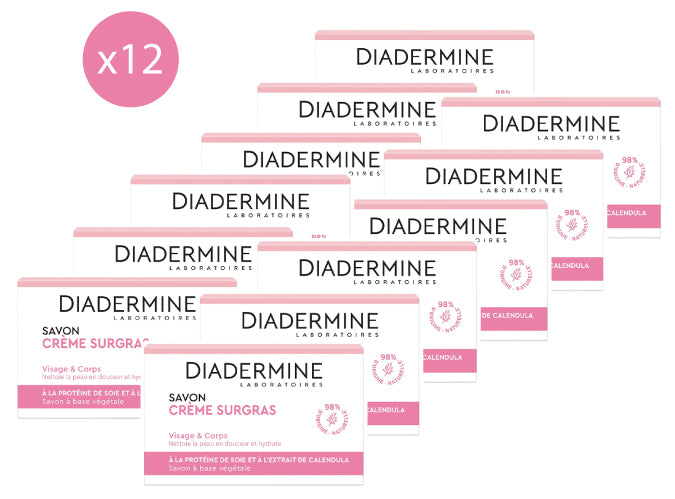 DIADERMINE Savon Creme Surgras - Pour peaux seches - 100 g