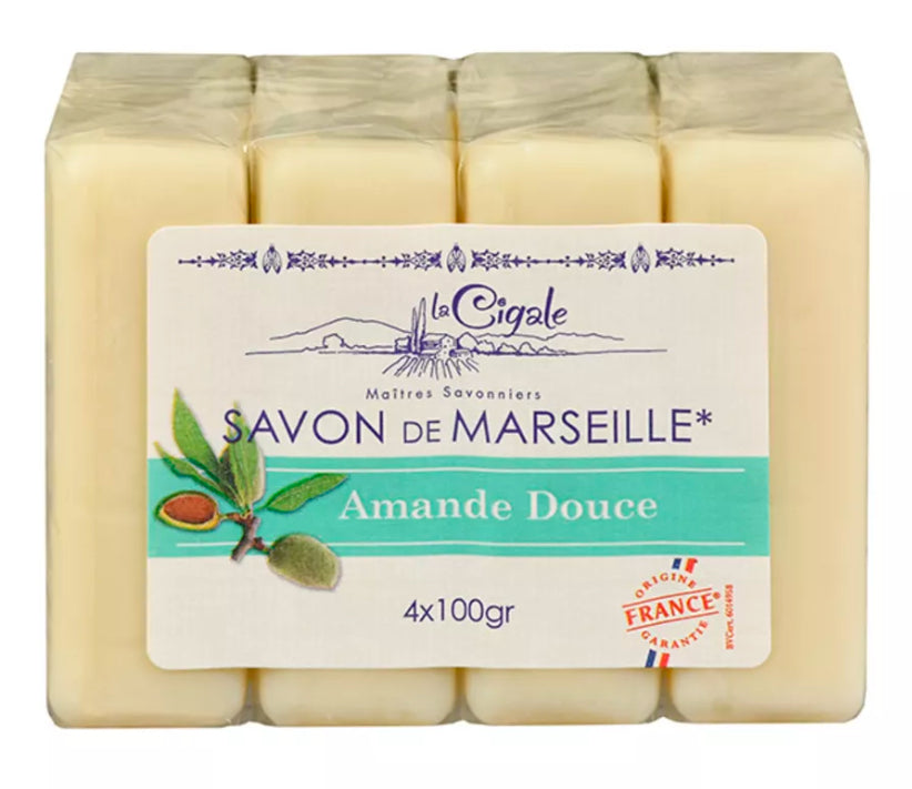 LA CIGALE SAVON DE MARSEILLE AMANDE DOUCE (4x100G) FR
