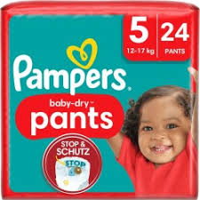 PAMPERS COUCHE BABY-DRY PANTS TAILLE 5 (12-17KG) 24