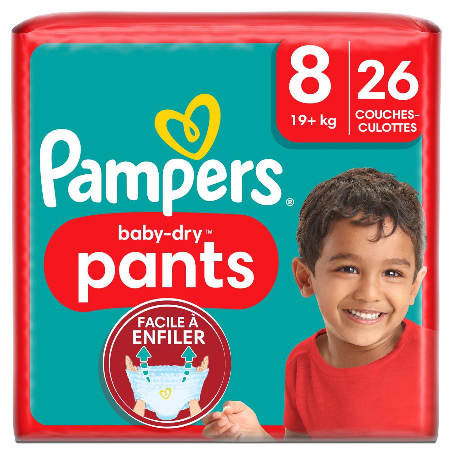 PAMPERS COUCHE BABY-DRY PANTS TAILLE 8 (19 + KG ) 26 COUCHES