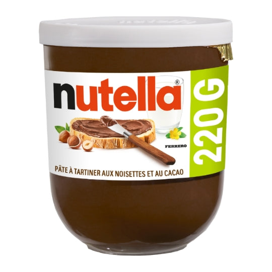 Pâte à Tartiner Noisettes Cacao NUTELLA — le pot de 220g — Lot de 3