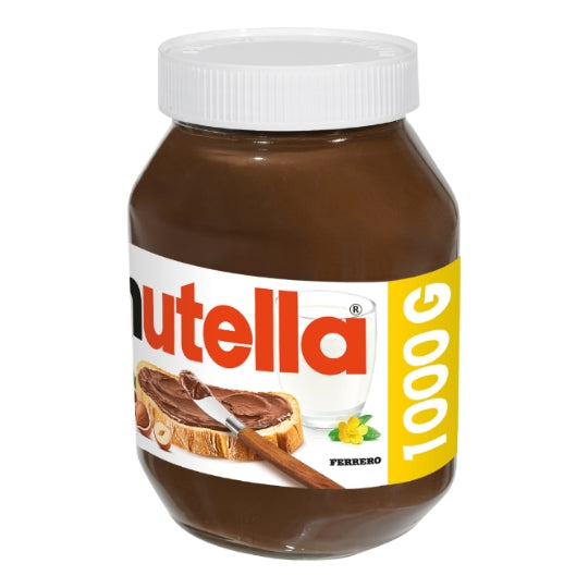 Pâte à Tartiner Noisettes et Cacao NUTELLA — le pot de 1kg — Lot de 3