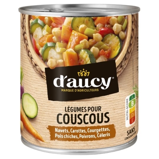 Légumes cuisinés pour couscous D'AUCY — La boîte de 800 g — Lot de 3