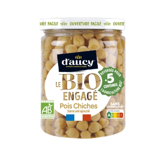 Pois chiches Bio D'AUCY — Le bocal de 58 cl — Lot de 3